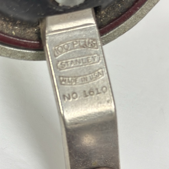 Vtg Stanley 100 Plus Hand Crank Drill USA 1610 eggbeater style tool garage cave - Picture 3 of 11